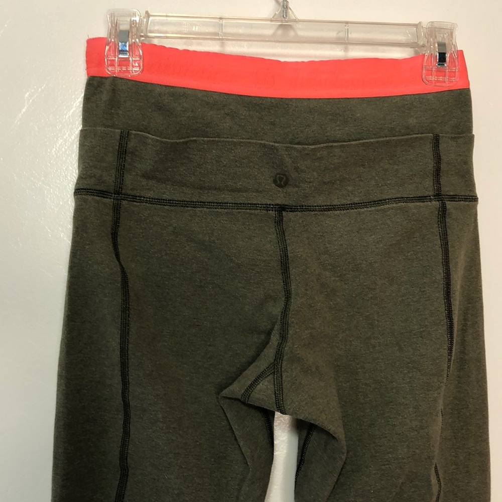 Lululemon olive green leggings size 6